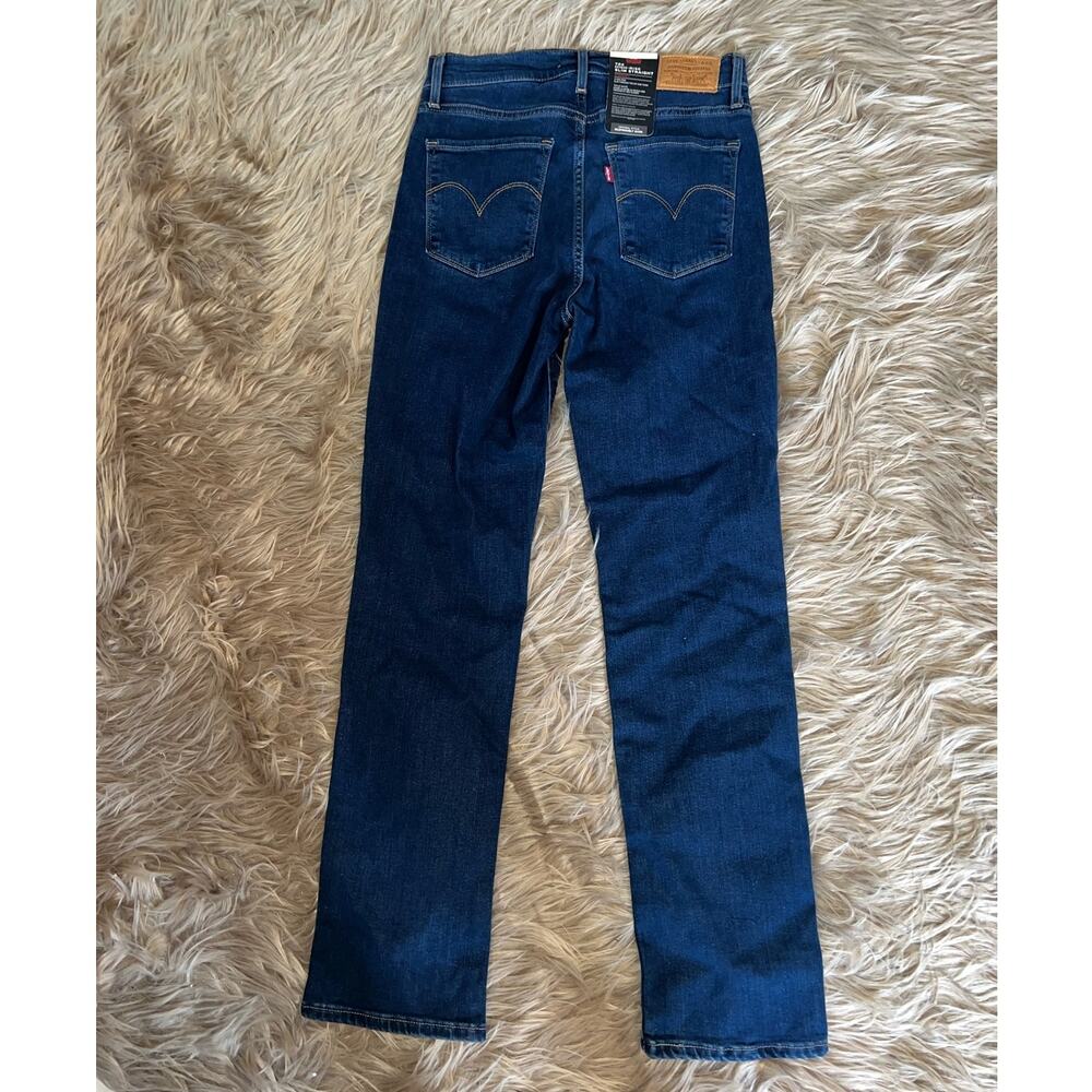 New Levi's womens 724 High Rise Slim Straight Denim Jeans Size 27 X 28 - Picture 9 of 10